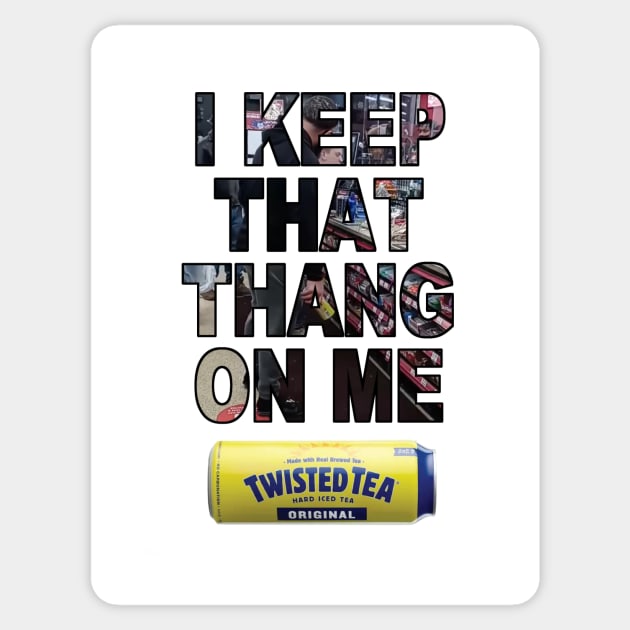 Twisted Tea Thang Sticker by Comixdesign